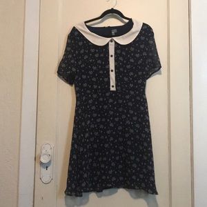 Navy short sleeve dress